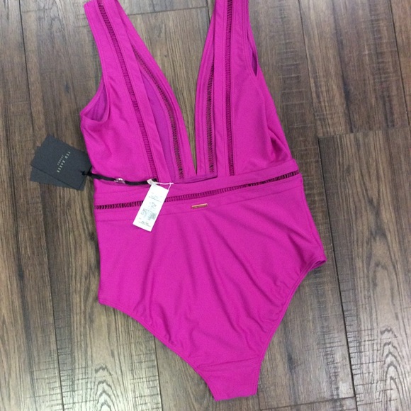 Ted Baker London Pointelle Deep V Swimsuit - Picture 5 of 6